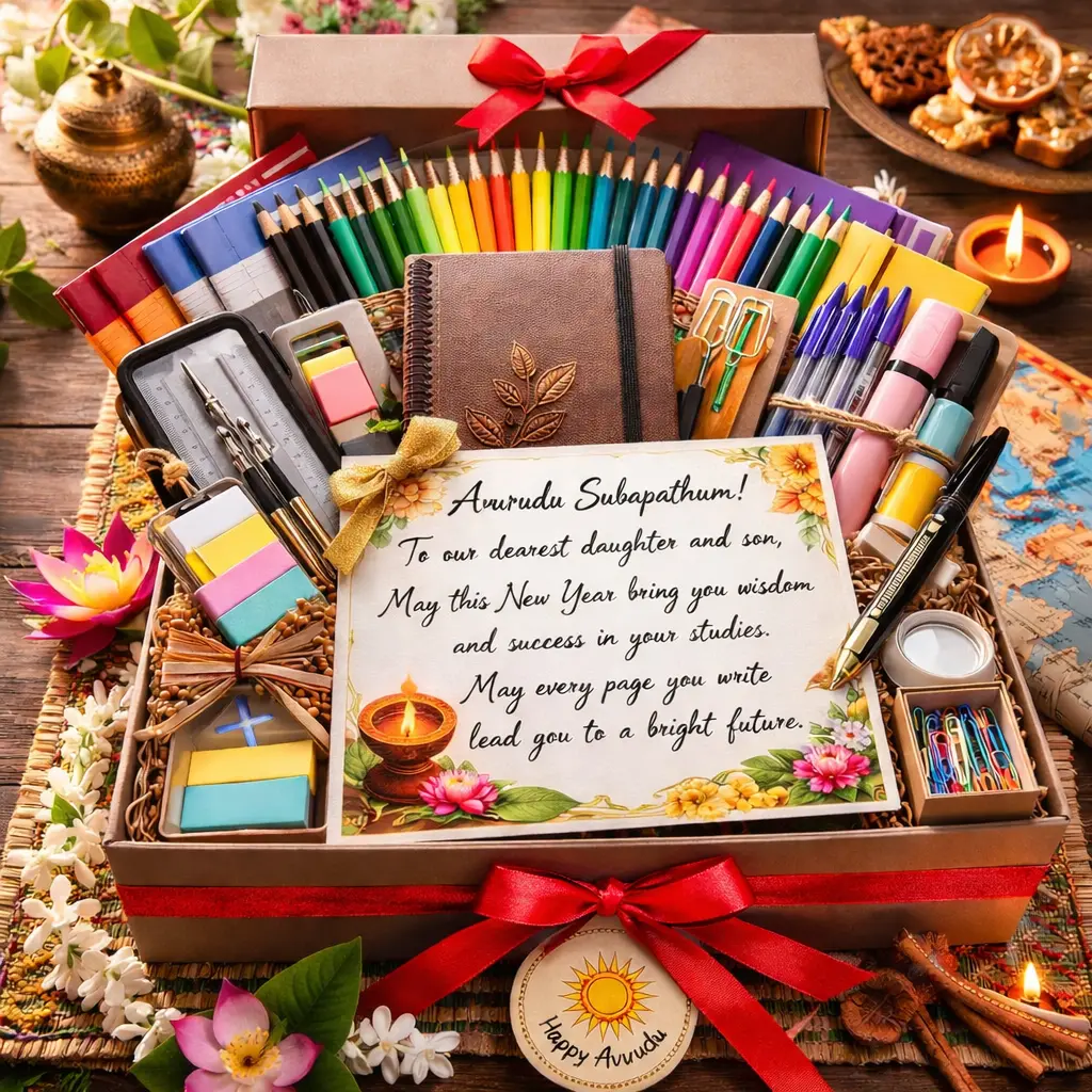 uxury educational box with encyclopedia and child's name printed on the box.